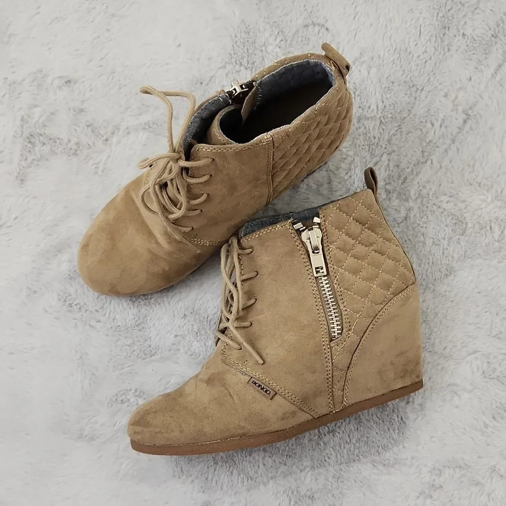 BONGO Tan colored ankle boots size 7 - Picture 2 of 13